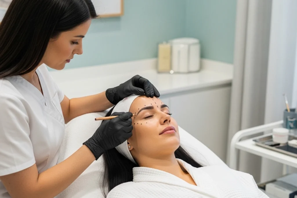 Provider mapping a thoughtful treatment plan for natural-looking enhancement in Menomonie.